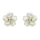 Sterling Silver White Mother of Pearl Gypsophila Tuberose Stud Earrings E2156