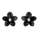 Sterling Silver Dark Mother of Pearl Tuberose Pansy Stud Earrings, E2152.