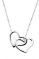 Sterling Silver Double Heart Necklace