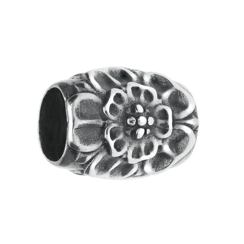 Sterling Silver Great Yorkshire Show Rose Barrel Charm. G597.