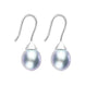 Sterling Silver Grey Pearl Hook Drop Earrings, E1358.