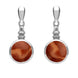 Sterling Silver Jasper Bottle Top Drop Earrings E054