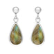 Sterling Silver Labradorite Drinky Tear Shaped Drop Earrings, E283