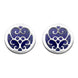 Sterling Silver Lapis Lazuli Flore Filigree Stud Earrings E1782