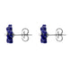Sterling Silver Lapis Lazuli Tuberose Carnation Stud Earrings, E2162.