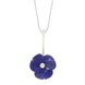 Sterling Silver Lapis Lazuli Tuberose Clover Necklace