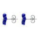 Sterling Silver Lapis Lazuli Tuberose Dahlia Stud Earrings, E2155.