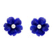 Sterling Silver Lapis Lazuli Tuberose Gypsophila Stud Earrings, E2156.