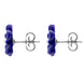 Sterling Silver Lapis Lazuli Tuberose Pansy Stud Earrings, E2153.