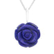 Sterling Silver Lapis Lazuli Tuberose Rose Necklace, P2849.
