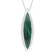 Sterling Silver Malachite Toscana Long Marquise Necklace, P1613.