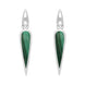 Sterling Silver Malachite Toscana Slim Pear Drop Earrings, E1123.