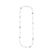 Sterling Silver Multi-coloured Pearl Beaded Necklace, N866.