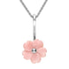 Sterling Silver Pink Conch Tuberose 15mm Gypsophila Necklace