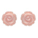 Sterling Silver Pink Conch Tuberose Rose Stud Earrings E2150