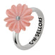 Sterling Silver Pink Conch Tuberose Daisy Ring, R997.