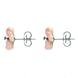 Sterling Silver Pink Conch Tuberose Gypsophila Stud Earrings, E2156.