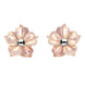 Sterling Silver Pink Mother Of Pearl Carnation Tuberose Stud Earrings, E2162