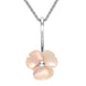 Sterling Silver Pink Mother of Pearl Tuberose Clover Necklace P2851