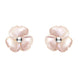 Sterling Silver Pink Mother of Pearl Clover Tuberose Stud Earrings, E2159