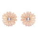 Sterling Silver Pink Mother of Pearl Daisy Tuberose Stud Earrings, E2161