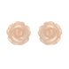 Sterling Silver Pink Mother of Pearl Large Rose Tuberose Stud Earrings, E2150