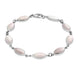 Sterling Silver Pink Mother of Pearl Marquise Bracelet. B184.