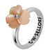 Sterling Silver Pink Mother of Pearl Tuberose Clover Ring, R999.