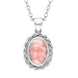 Sterling Silver Rhodochrosite Heavy Rope Necklace P446