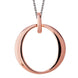 Sterling Silver Rose Gold Vermeil Open Circle Infinity Necklace. P2778C