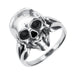 Sterling Silver Skull Split Shank Ring. R937