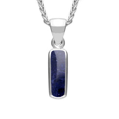 Sterling Silver Sodalite Dinky Oblong Necklace, P451