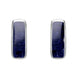 Sterling Silver Sodalite Dinky Oblong Stud Earrings, E284
