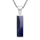 Sterling Silver Sodalite Small Oblong Necklace, P020