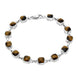 Sterling Silver Tigers Eye Square Small Cushion Bracelet, B538_2