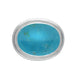 Sterling Silver Turquoise Classic Framed Oval Brooch M176