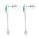 Sterling Silver Turquoise Lineaire Medium Drop Stud Earrings E2241