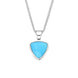 Sterling Silver Turquoise Small Curved Triangle Necklace. P323.