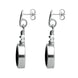 Sterling Silver Whitby Jet Bottle Top Drop Earrings E054