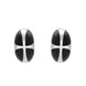Sterling Silver Whitby Jet Cross Dome Stud Earrings E2021