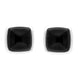 Sterling Silver Whitby Jet Square Stud Earrings E1804