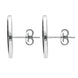 Sterling Silver Whitby Jet Framed Oval Stud Earrings. E016.