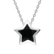 Sterling Silver Whitby Jet Framed Star Two Piece Set