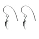 Sterling Silver Whitby Jet Oxidised Shield Drop Earrings. E1915.