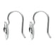 Sterling Silver Whitby Jet Rose Hook Earrings. E1916.