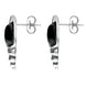 Sterling Silver Whitby Jet Shell Stud Earrings E2333