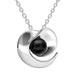 Sterling Silver Whitby Jet Spiral Necklace