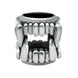 Sterling Silver Whitby Jet Vampire Fangs Charm. G533.