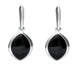 Sterling Silver Whitby Jet Wide Marquise Drop Earrings E1562