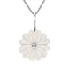 Sterling Silver White Agate Daisy Tuberose Necklace, P2855